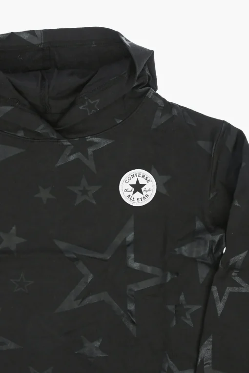 ALL STAR CHUCK TAYLOR Felpa Stampa Stelle con Cappuccio>Converse KIDS Sale