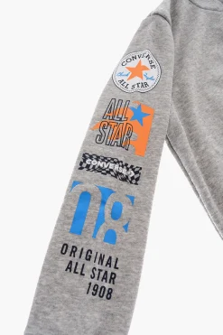 ALL STAR CHUCK TAYLOR Felpa con Cappuccio Stampa Logo>Converse KIDS Clearance