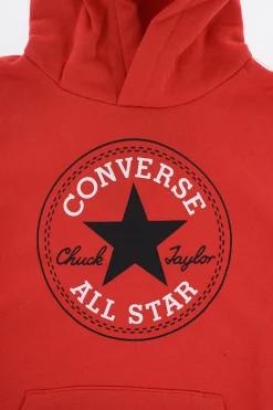 Clearance ALL STAR CHUCK TAYLOR Felpa in Cotone Felpato con Tasca a toppa e Cappuccio Bambino Abbigliamento