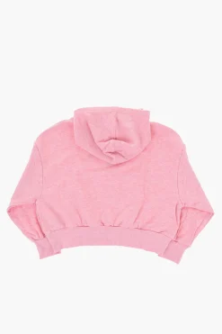 Online ALL STAR CHUCK TAYLOR Felpa Hoodie in Cotone Garzato con Logo Stampato Abbigliamento