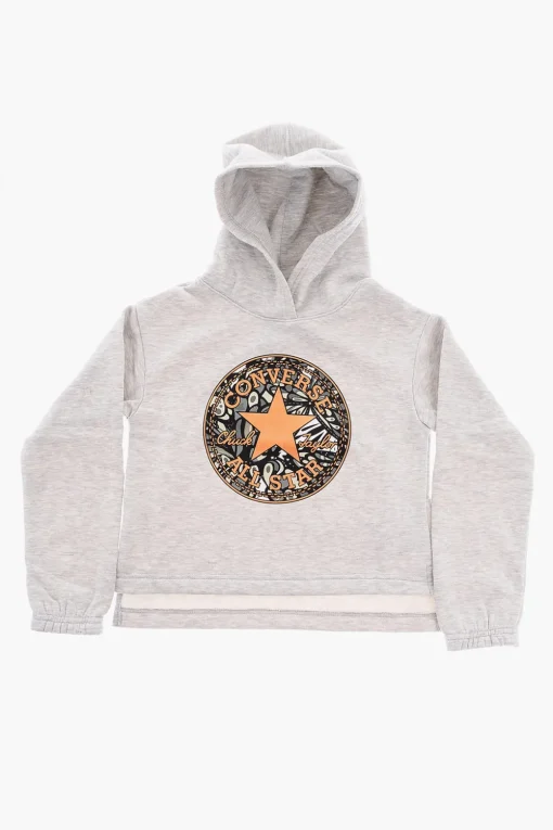 ALL STAR CHUCK TAYLOR Felpa BOXY con Patch Logo Frontale e Cappuccio>Converse KIDS Fashion