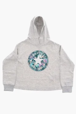 New ALL STAR CHUCK TAYLOR Felpa con Maxi Stampa Logo e Cappuccio Abbigliamento