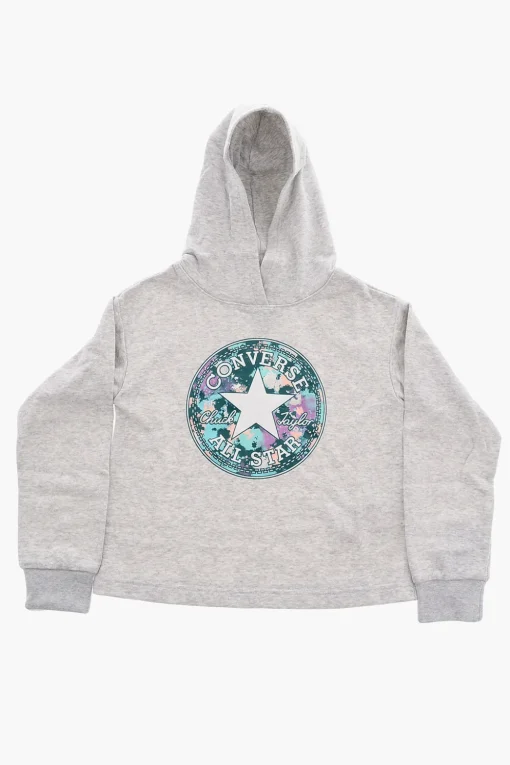 New ALL STAR CHUCK TAYLOR Felpa con Maxi Stampa Logo e Cappuccio Abbigliamento
