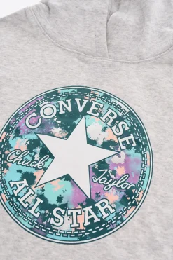 New ALL STAR CHUCK TAYLOR Felpa con Maxi Stampa Logo e Cappuccio Abbigliamento