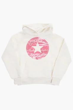 Outlet ALL STAR CHUCK TAYLOR Felpa Hoodie in Misto Cotone Felpato con Maxi Logo Glitterato Abbigliamento