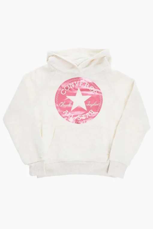 Outlet ALL STAR CHUCK TAYLOR Felpa Hoodie in Misto Cotone Felpato con Maxi Logo Glitterato Abbigliamento