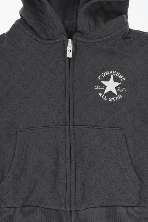 ALL STAR CHUCK TAYLOR Felpa POINTELLE in Tinta Unita con Stelle All-Over>Converse KIDS Discount