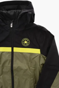 Best ALL STAR CHUCK TAYLOR Giacca a Vento Bicolore con Logo Stampato Bambino Abbigliamento