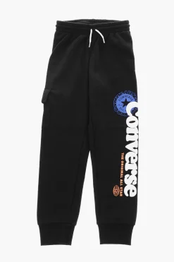 Online ALL STAR CHUCK TAYLOR Joggers Cargo in Cotone Felpato con Logo in Rilievo Bambino Abbigliamento