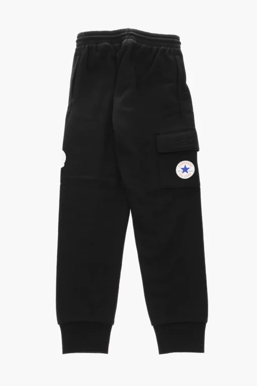 Online ALL STAR CHUCK TAYLOR Joggers Cargo in Cotone Felpato con Logo in Rilievo Bambino Abbigliamento