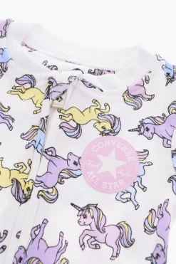 ALL STAR CHUCK TAYLOR Pagliaccetto Stampa Unicorni con Chiusura Zip>Converse KIDS Fashion