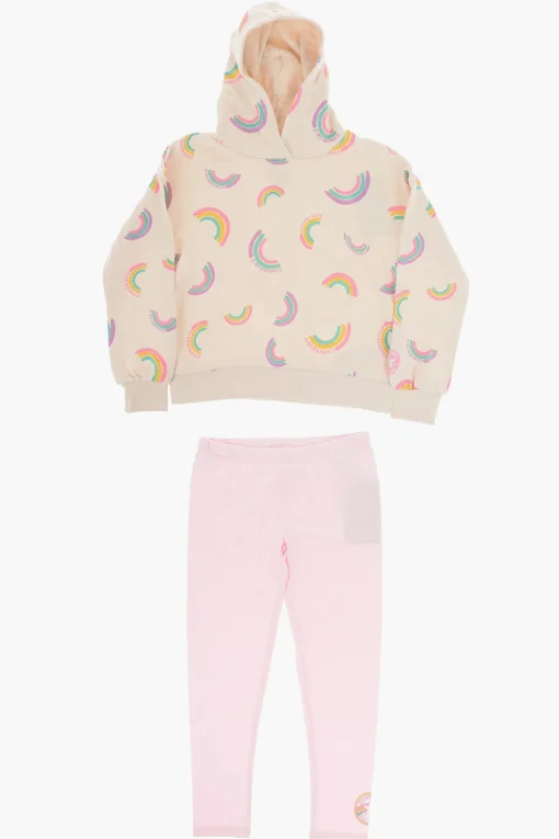 New ALL STAR CHUCK TAYLOR Set Felpa Hoodie Stampata e Leggings Abbigliamento