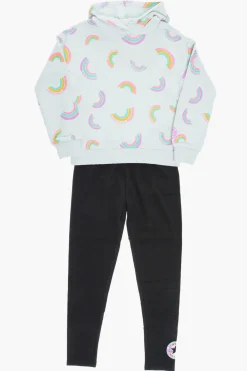ALL STAR CHUCK TAYLOR Set Felpa Hoodie Stampata e Leggings>Converse KIDS New