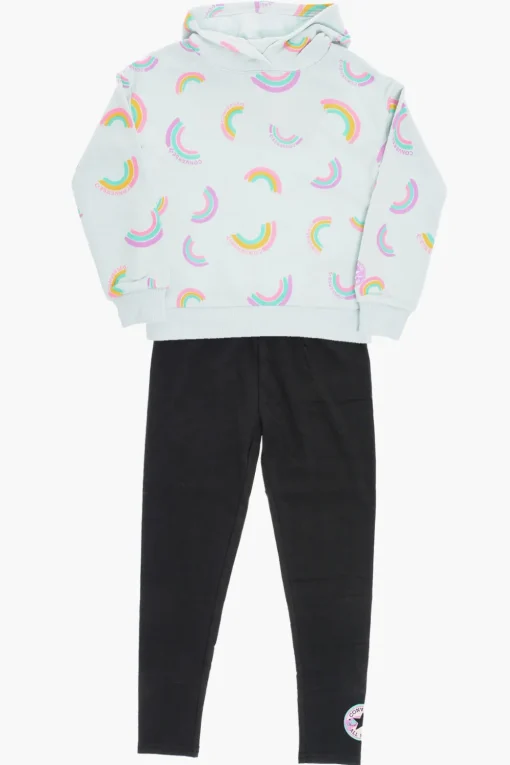 New ALL STAR CHUCK TAYLOR Set Felpa Hoodie e Leggings Sfumati Abbigliamento