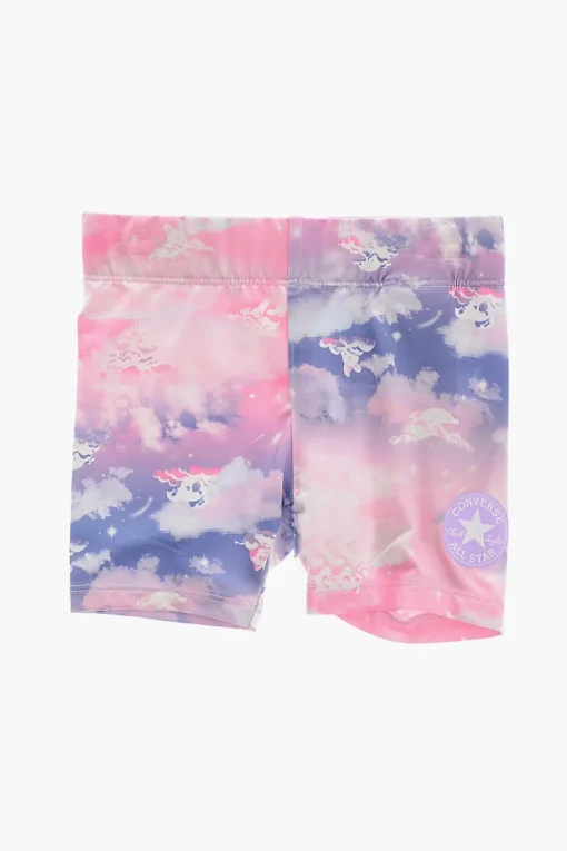 ALL STAR CHUCK TAYLOR Set T-Shirt Girocollo con Logo in Rilievo e Shorts Effetto Tie-Dye>Converse KIDS New