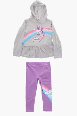 Fashion ALL STAR CHUCK TAYLOR Set Felpa con Cappuccio e Leggings Abbigliamento