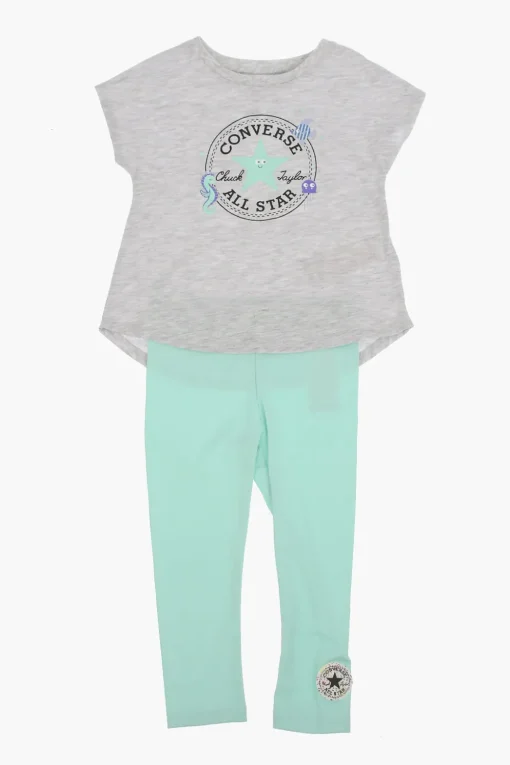 Hot ALL STAR CHUCK TAYLOR Set T-shirt girocollo e Leggings Abbigliamento