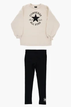 Fashion ALL STAR CHUCK TAYLOR Set Felpa Girocollo e Leggings Abbigliamento