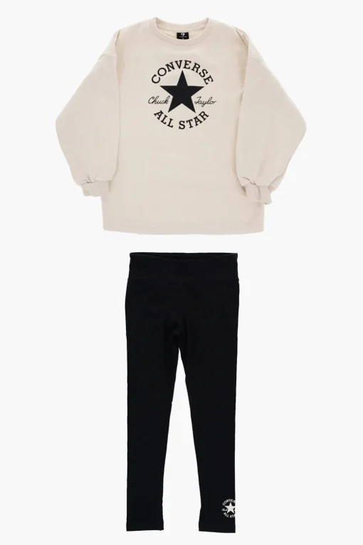 Fashion ALL STAR CHUCK TAYLOR Set Felpa Girocollo e Leggings Abbigliamento