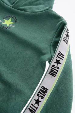 ALL STAR CHUCK TAYLOR Set Felpa Hoodie e Joggers in Tinta Unita con Banda Laterale Logata></noscript>Converse KIDS New