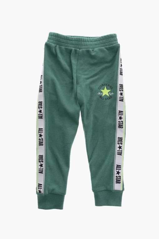 ALL STAR CHUCK TAYLOR Set Felpa Hoodie e Joggers in Tinta Unita con Banda Laterale Logata>Converse KIDS New