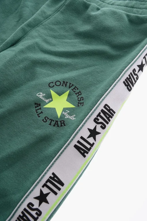 ALL STAR CHUCK TAYLOR Set Felpa Hoodie e Joggers in Tinta Unita con Banda Laterale Logata>Converse KIDS New