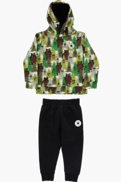 ALL STAR CHUCK TAYLOR Set Felpa Stampata All-Over con Cappuccio E Joggers>Converse KIDS Fashion