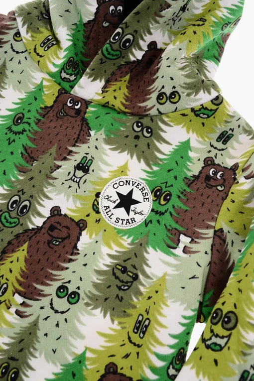 ALL STAR CHUCK TAYLOR Set Felpa Stampata All-Over con Cappuccio E Joggers>Converse KIDS Fashion