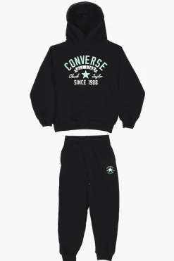 ALL STAR CHUCK TAYLOR Set Felpa Hoodie e Joggers in Tinta Unita con Logo Stampato>Converse KIDS Best