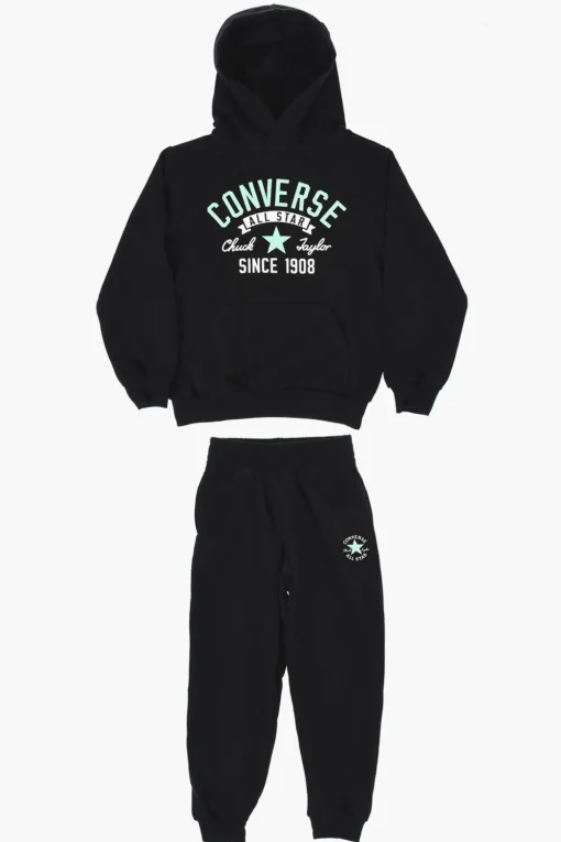 ALL STAR CHUCK TAYLOR Set Felpa Hoodie e Joggers in Tinta Unita con Logo Stampato>Converse KIDS Best