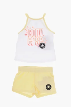 New ALL STAR CHUCK TAYLOR Set Canotta e Shorts con Logo Stampato Abbigliamento