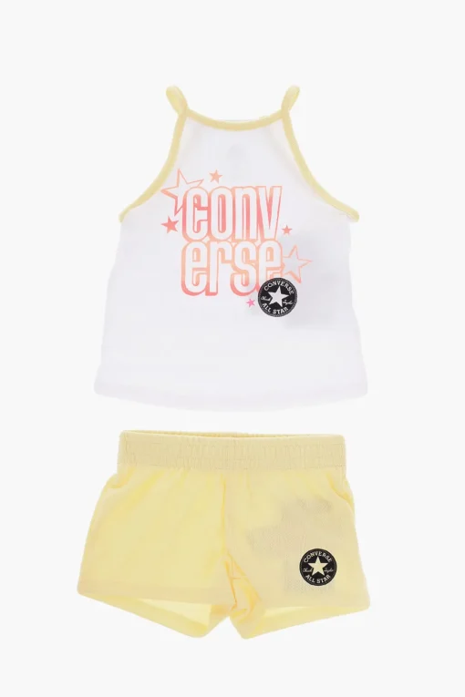 New ALL STAR CHUCK TAYLOR Set Canotta e Shorts con Logo Stampato Abbigliamento