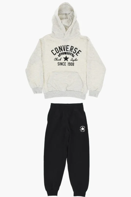 Online ALL STAR CHUCK TAYLOR Set Felpa Hoodie e Joggers in Misto Cotone Garzato Bambino Abbigliamento