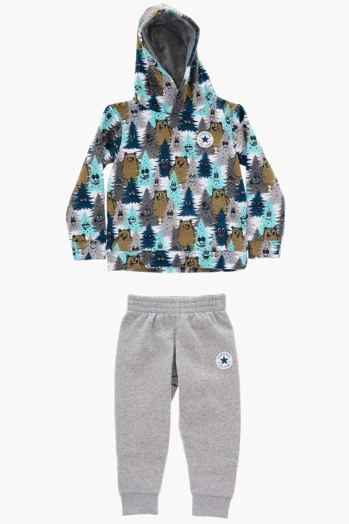 ALL STAR CHUCK TAYLOR Set Felpa Stampata All-Over con Cappuccio E Joggers>Converse KIDS Online