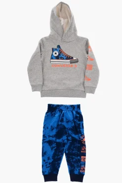 Discount ALL STAR CHUCK TAYLOR Set Felpa con Cappuccio e Joggers in Cotone Felpato Bambino Abbigliamento