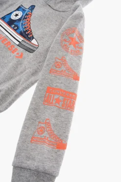 Discount ALL STAR CHUCK TAYLOR Set Felpa con Cappuccio e Joggers in Cotone Felpato Bambino Abbigliamento