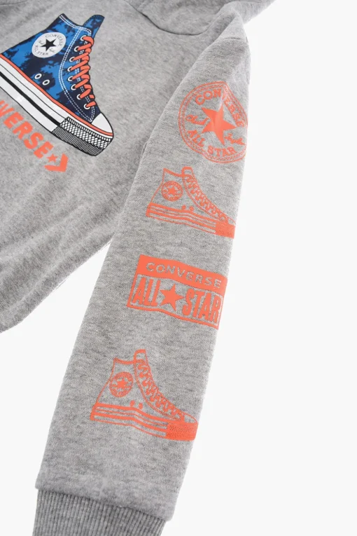 Discount ALL STAR CHUCK TAYLOR Set Felpa con Cappuccio e Joggers in Cotone Felpato Bambino Abbigliamento