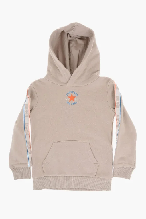 Clearance ALL STAR CHUCK TAYLOR Set Felpa Hoodie e Joggers in Tinta Unita con Banda Laterale Logata Bambino Abbigliamento