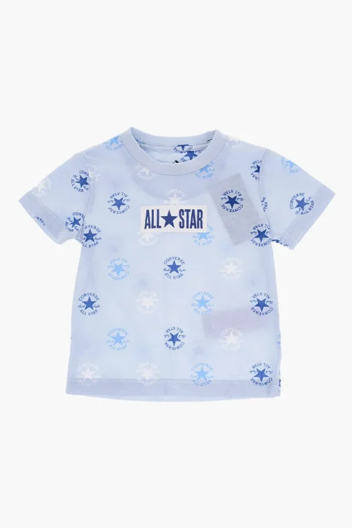 Outlet ALL STAR CHUCK TAYLOR Set T-shirt Girocollo stampata All Over e Shorts in Mesh Bambino Abbigliamento