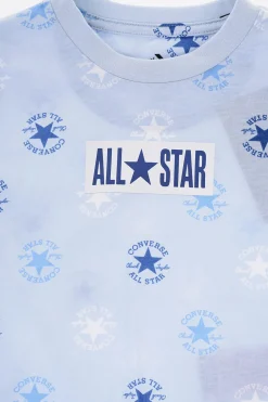 Outlet ALL STAR CHUCK TAYLOR Set T-shirt Girocollo stampata All Over e Shorts in Mesh Bambino Abbigliamento