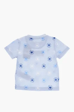Outlet ALL STAR CHUCK TAYLOR Set T-shirt Girocollo stampata All Over e Shorts in Mesh Bambino Abbigliamento