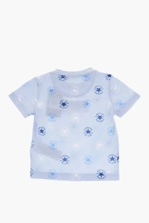 Outlet ALL STAR CHUCK TAYLOR Set T-shirt Girocollo stampata All Over e Shorts in Mesh Bambino Abbigliamento