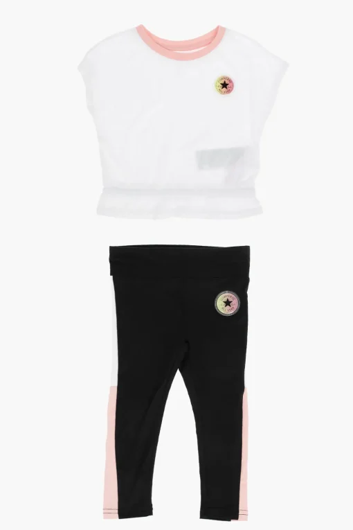 Online ALL STAR CHUCK TAYLOR Set T-shirt Crop con Elastico per Capelli in Lurex Abbigliamento
