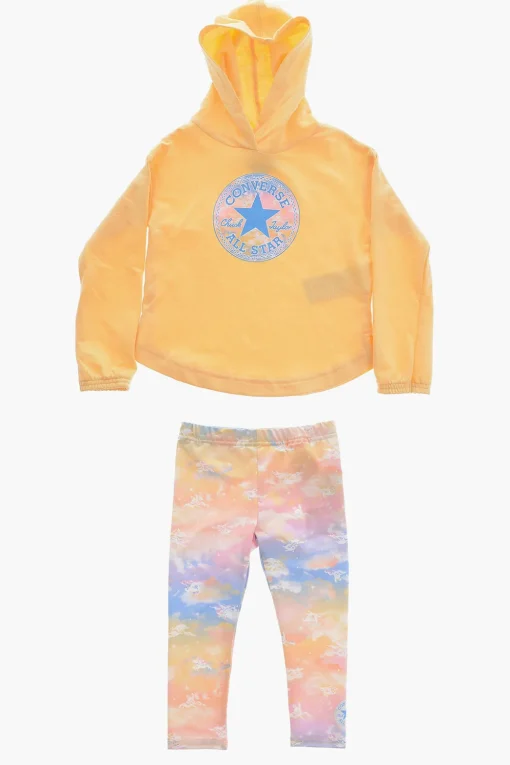 New ALL STAR CHUCK TAYLOR Set Felpa e Leggings effetto Tie Dye Abbigliamento
