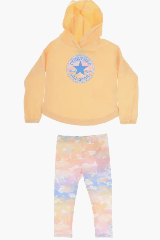 New ALL STAR CHUCK TAYLOR Set Felpa e Leggings effetto Tie Dye Abbigliamento