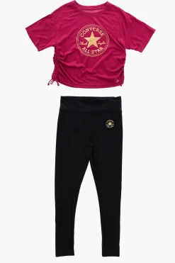 ALL STAR CHUCK TAYLOR Set Leggings e T-Shirt con Logo Stampato>Converse KIDS Outlet