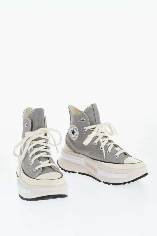 Hot ALL STAR CHUCK TAYLOR Sneakers Alte RUN STAR LEGACY in Canvas con Platform 6cm Donna Sneaker