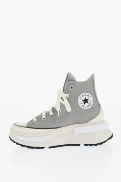 Hot ALL STAR CHUCK TAYLOR Sneakers Alte RUN STAR LEGACY in Canvas con Platform 6cm Donna Sneaker
