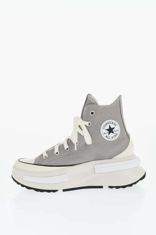 Hot ALL STAR CHUCK TAYLOR Sneakers Alte RUN STAR LEGACY in Canvas con Platform 6cm Donna Sneaker