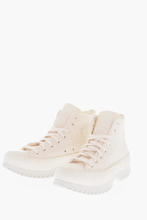 Outlet ALL STAR CHUCK TAYLOR Sneakers Alte LUGGED 2.0 in Jacquard Effetto Increspato con Platform 6cm Donna Sneaker
